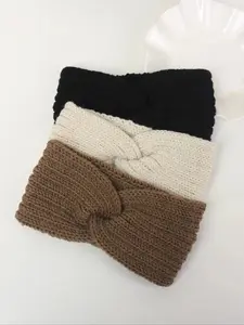 Women's Knitted Hair Bands, Boho Style, Fall & Winter, Warm and Comfortable, Plain Pattern, Multi-Color Options, Daily Use, Knotted Headband