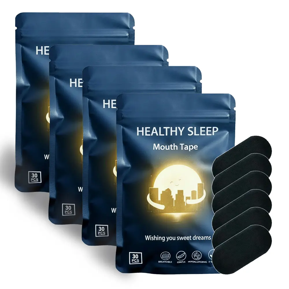 Mouth Tape for Sleeping - 1/2/4 Month Supply, Gentle Hypoallergenic Material, 30/60/120 Strips ,  Enhances sleep Quality & ultra Breathable Anti-Snoring Comfort Tape for Skin ， aid supply， strong adhesive sleep strip， supering， healthcare