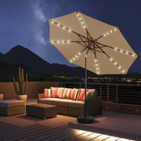 【HY11L】Solar LED Lamp Beads-Beige-9ft-No Base