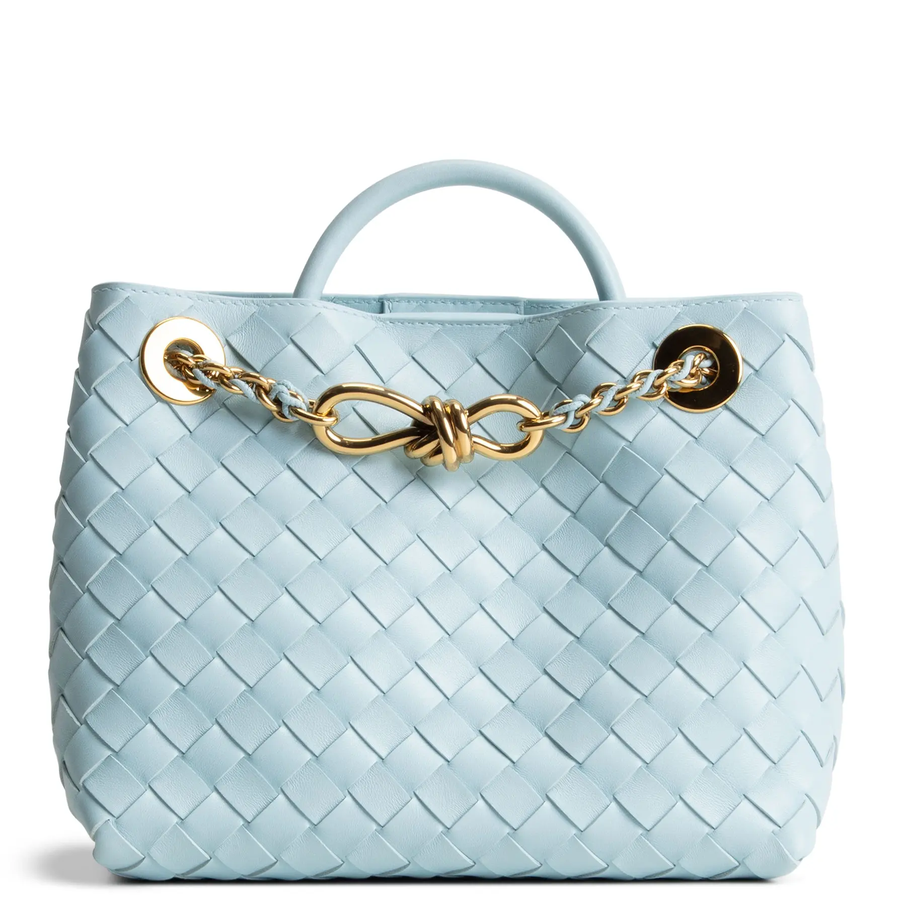 Pre-owned BOTTEGA VENETA Intrecciato woven leather Crossbody Bags Small Andiamo Chain Shoulder Bag