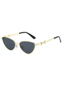 Mira Women's Metal Cat-Eye Sunglasses Y2K Style Uv400 Protection Casual Fashion Trendy Beach Eyewear Suitable for Street Parties All Seasons 3325