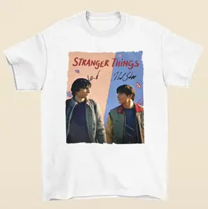 Finn Wolfhard And Noah Schnapp Graphic Tee Stranger Byler Fan Shirt