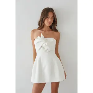 Alix Twist Front Bubble Mini Dress