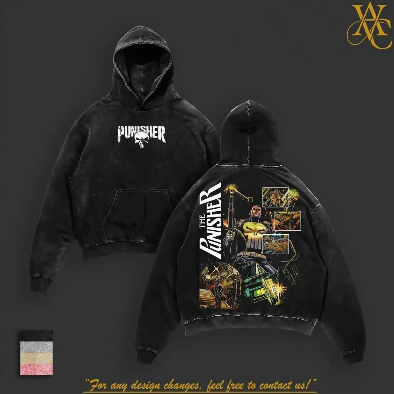 Vintage The Punisher Skull Soldier Graphic Cotton Washed Shirt & Hoodie V1, Dark Tactical Comic Anti Hero Style Streetwear Washed T-Shirt, Retro Skull Superhero Oversized Unisex Graphic Apparel, Gift for Him, Gift for Fan, Comic Lover Shirt IQM