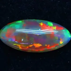 5.64cts 20x10mm Marq Honey Comb Pattern Extreme Color Play NATURAL BLACK OPAL