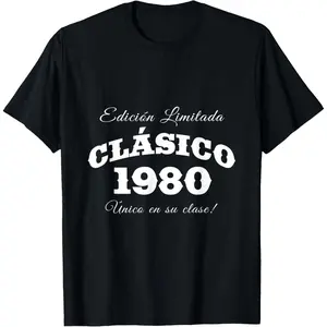 100% Cotton 1980 Classic Limited Edition In Spanish Language T-Shirt