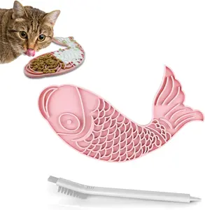 Cat Slow Feeder Lick Mat (Fish Shape)