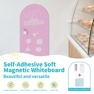 1pc Original Light Pink Magnetic Wall Decal For Drawing, Learning | Multifunctional Wall Decal Whiteboard Chalkboard Magnetic Decals Suitable For Schools, Homes And Offices
