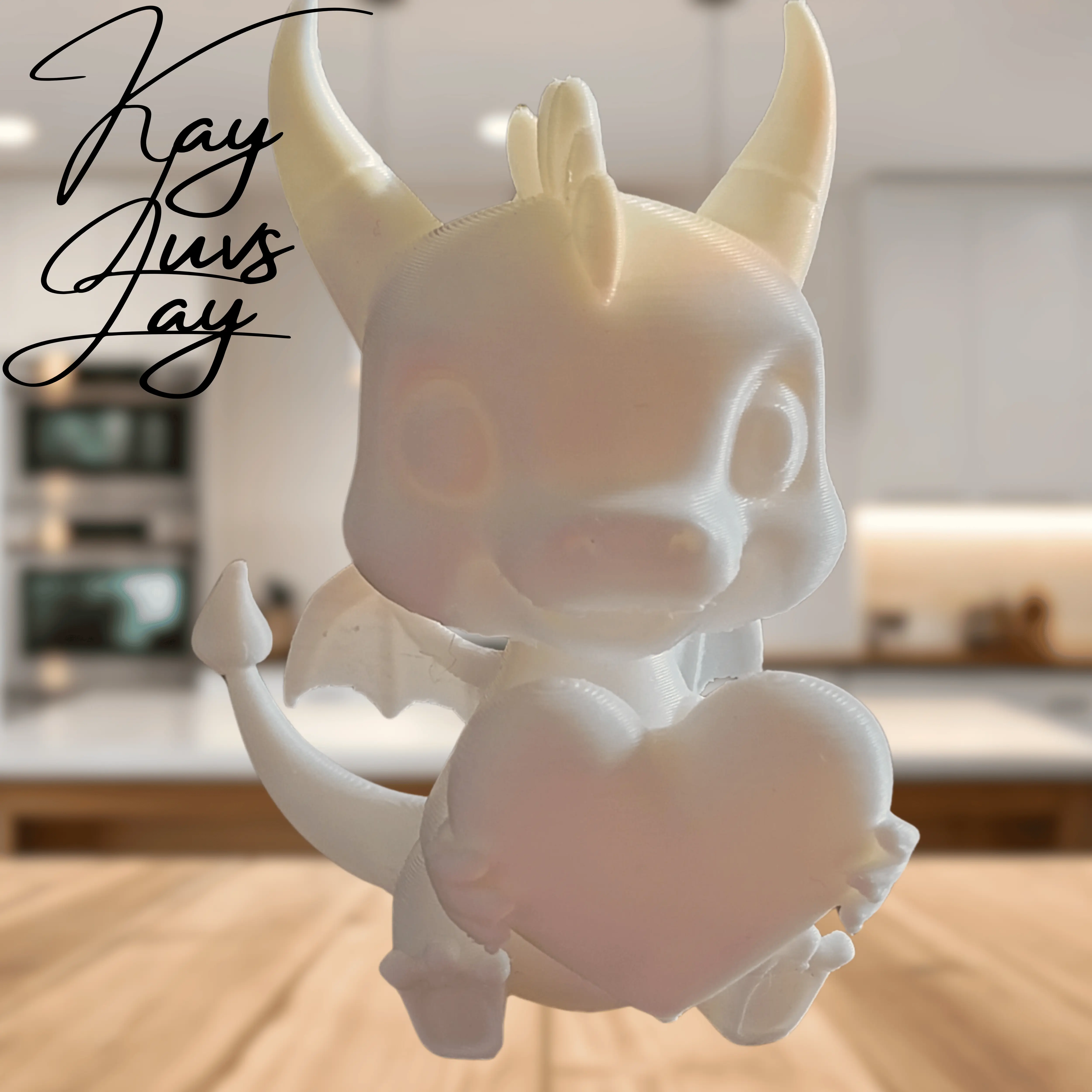 KayLuvsJay 3D Printed Fae Maiden Figurine 4.25" | Valentine’s Day Gift | Paintable Mini Dragon Decor | Fantasy & Fairy Decor | Cottagecore Room Accents | DIY Paint Projects | Unique Gifts
