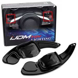 iJDMTOY Gloss Black Finish Large Paddle Extensions For Volkswagen MK6 Golf/GTI CC Tiguan Touareg Beetle Jetta (A6), etc