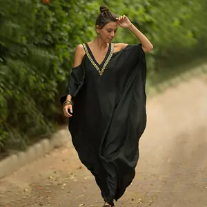 Bsubseach Cold Shoulder Kaftan Dresses Swimsuit Cover Up Maxi Dress Beach Cover Ups Boho Caftan Modern Bsubseach Cold Shoulder Kaftan Dresses Swimsuit Cover Up Maxi Dress Beach Cover Ups Boho Caftan Modern