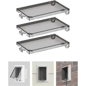 Type 3r Enclosure Cover Outdoor Outlet Cover for Wet Locations (Vertical), Clear 3-Pack Electrical Box Replacement Cover for DBVR1C/DBVS1C/60VC