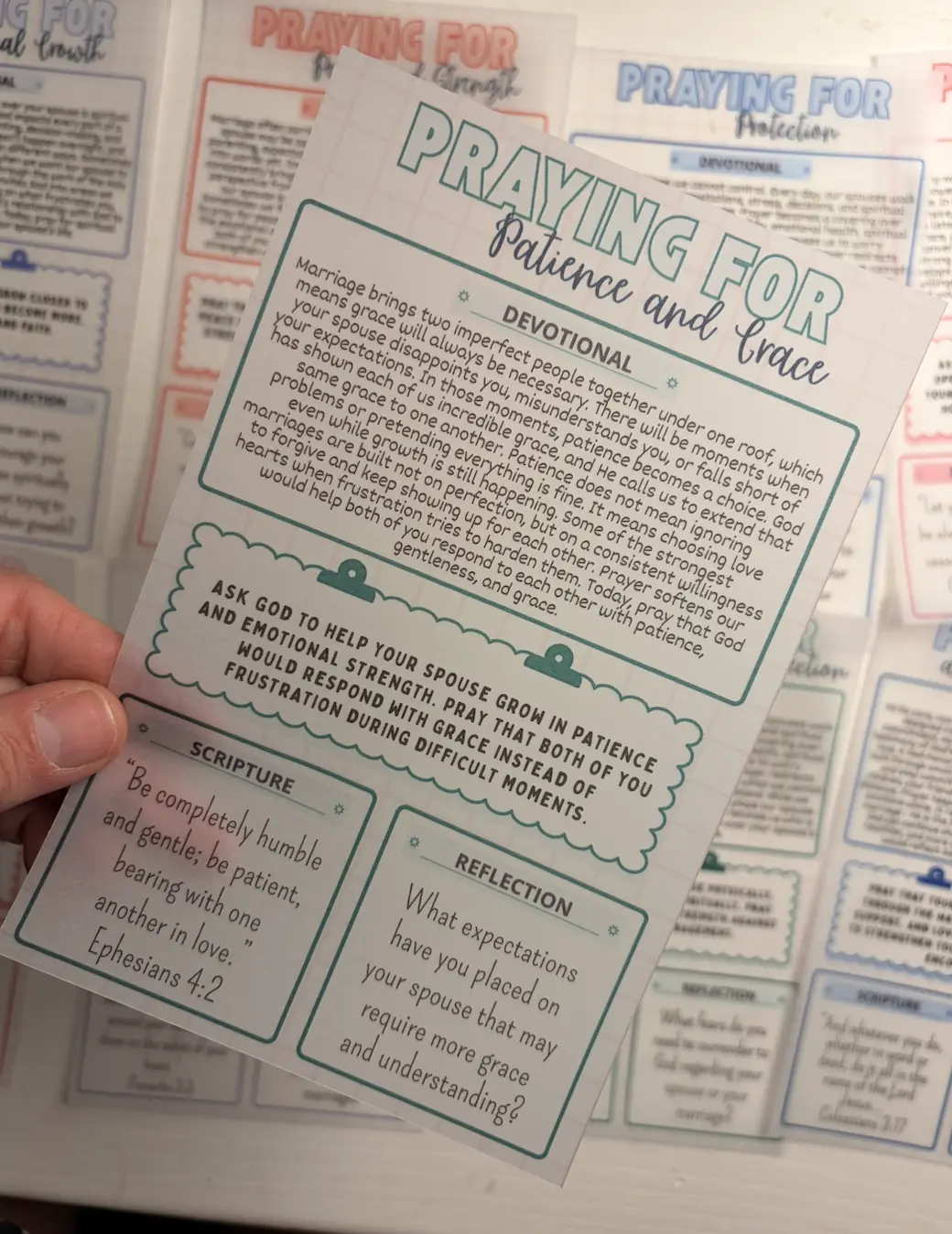 Pray for Your Spouse Bible Tip-In Bundle | Christian Vellum Bible Journaling Inserts | Scripture Prayer Cards for Marriage