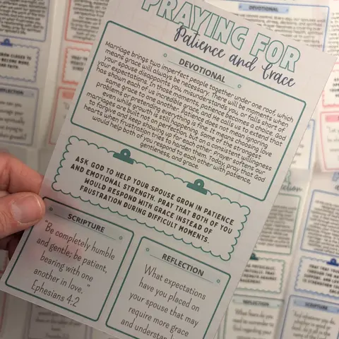 Pray for Your Spouse Bible Tip-In Bundle | Christian Vellum Bible Journaling Inserts | Scripture Prayer Cards for Marriage