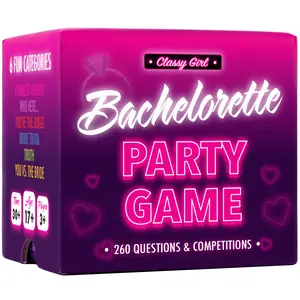 Classy Girl Bachelorette Party Game - Travel-Sized, 260 Funny Questions & Challenges for Adults, Bridal Shower Accessory, Favor and Gift for the Bride - Dedicated Deck Card Game