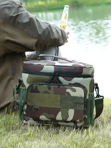 New Thickened Lunch Bag, Handheld Insulated Cooler, Outdoor Camo Picnic Bag, Portable Bento Shoulder Bag, Fishing Ice Pack, Multifunctional Insulated Bag