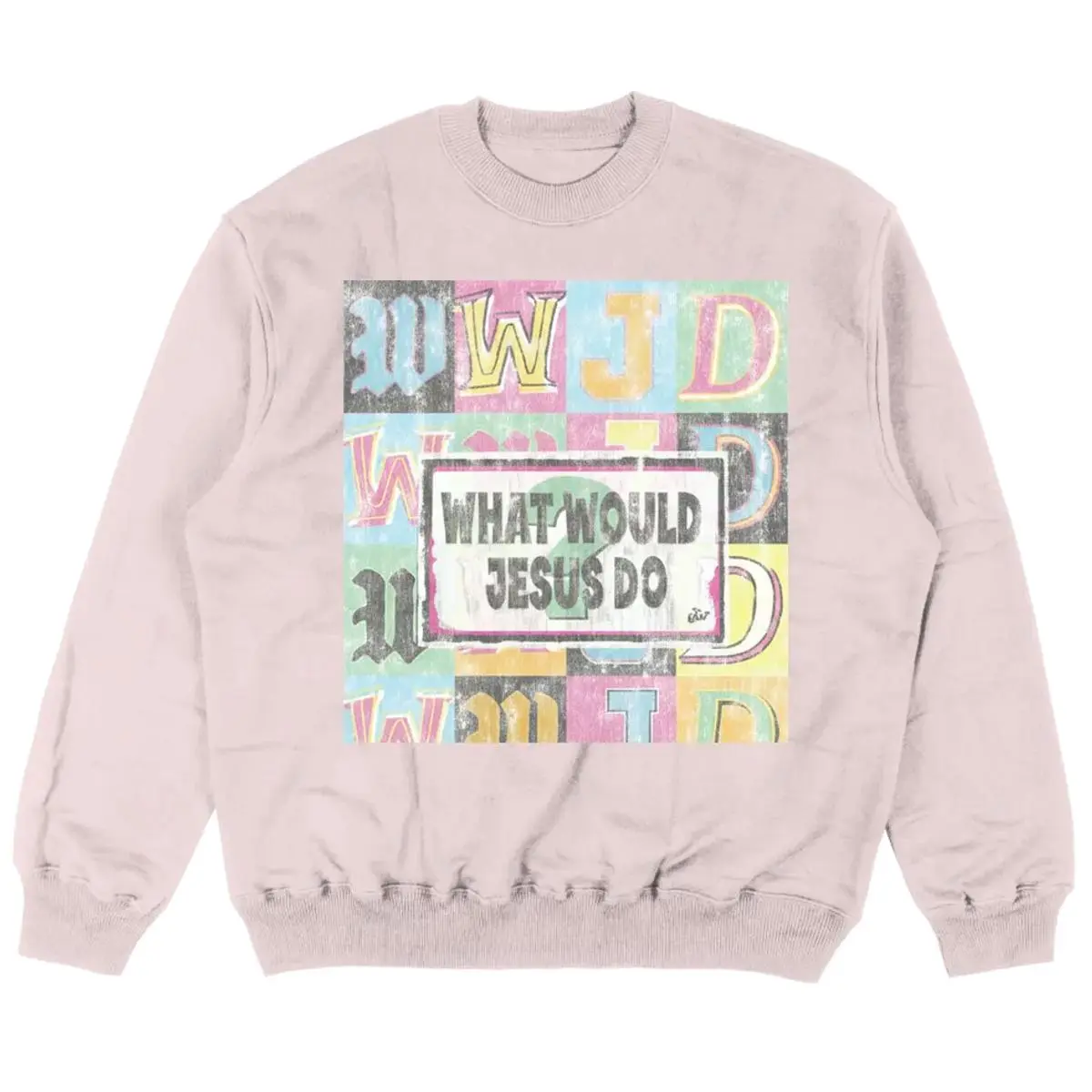 Vintage What Would Jesus Do Sweatshirt God Apparel Christian Clothing Menswear Sweatshirts Tops Long Sleeve Essential Cotton Hoodie & Sweatshirt for Men & Women