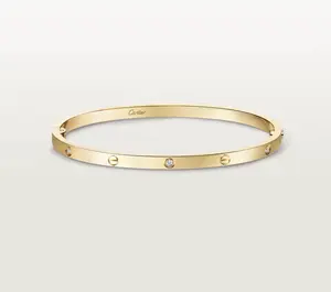 Pre-owned Cartier LOVE BRACELET, SMALL MODEL, 6 DIAS yellow gold size 16 2021 full set