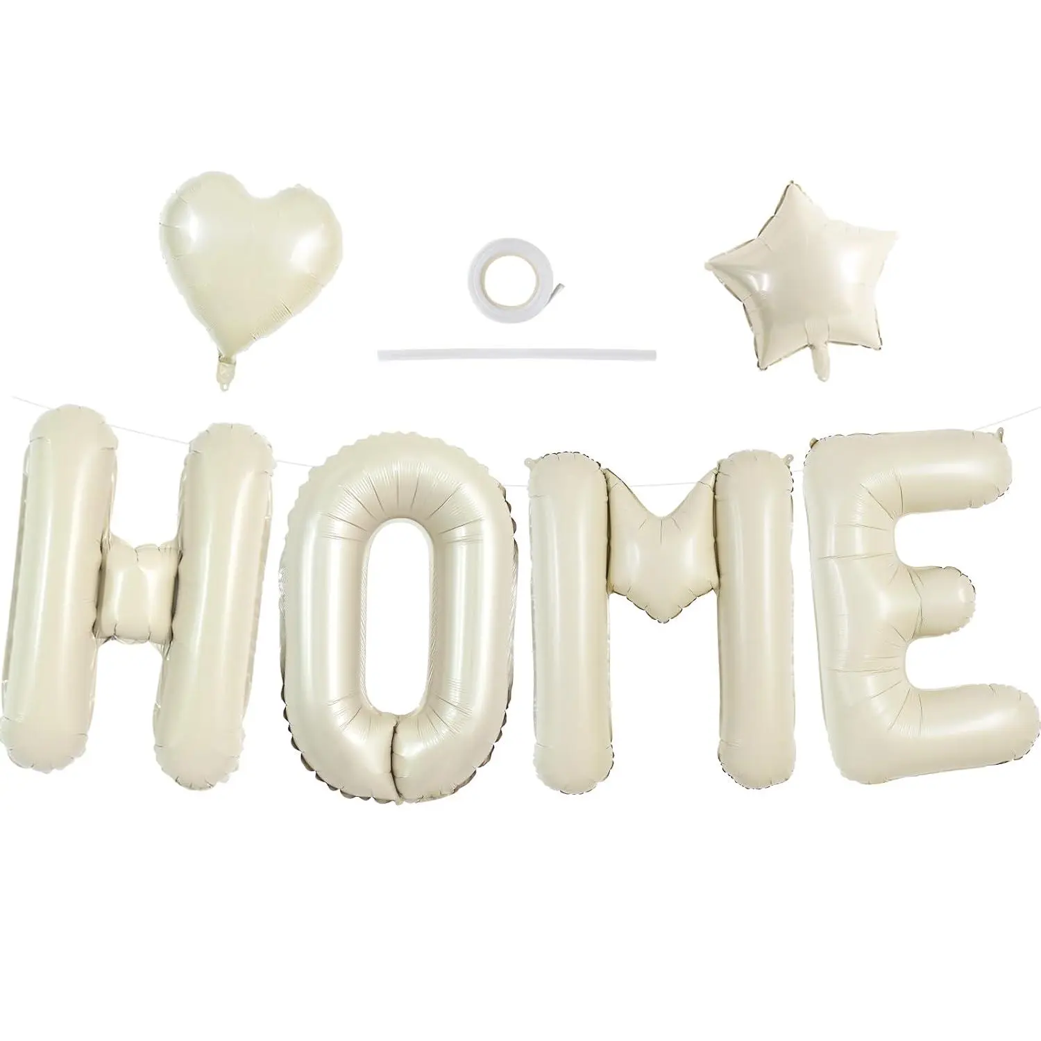 40 Inch Cream White Home Letter Balloon, Large Decoraction For Housewarming, New Home Parties And Homecoming Celebrations,Premium Ivory White Balloon Banner For Welcome Sign And Party Supplies