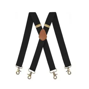 Suspenders for Men Heavy Duty 1.4 Inch Adjustable Elastic Straps X-Back Mens Suspenders