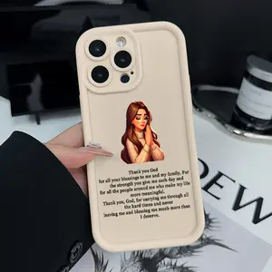 Thankful Soul Phone Case for iPhone 16 15 14 Pro Max 13 12 11 XR XS Plus Shockproof Drop Protection Rugged Durable Silicone Cover Cellphone Protective