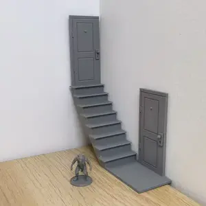 1 PC Miniature Staircase Model, For Decorating Right-Angle Walls or Desktop Display, Building Scene, Home Decorations, Dollhouse Scene Accessories, Interior Decoration Accessories, For Halloween, Christmas Gifts