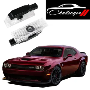 2 Pcs Never Fade Door Light Logo, Projection Ghost Shadow Welcome Puddle Light Compatible with Challenger 2013~Present Accessories