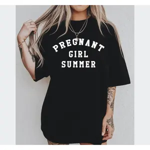 Summer Statement Maternity Tee – Bold Black Pregnancy Announcement Shirt for Moms-to-Be