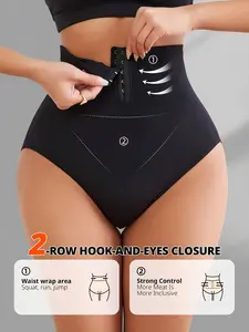 High Waist Abdominal Control Shapewear Panties for Women, Adjustable Belly Trainer Underwear with Front Buckle, Elegant Body Sculpture