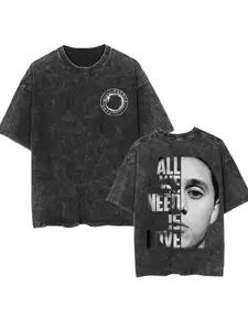 Vintage Washed Canserbero Logo 2025 Merch T Shirts Rap Gothic Style Hip Hop Short Sleeve T-shirt Men Women Casual Oversized Tees