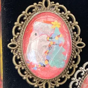 Hand Painted Christmas Ghost Pendant - Fashion Accessory