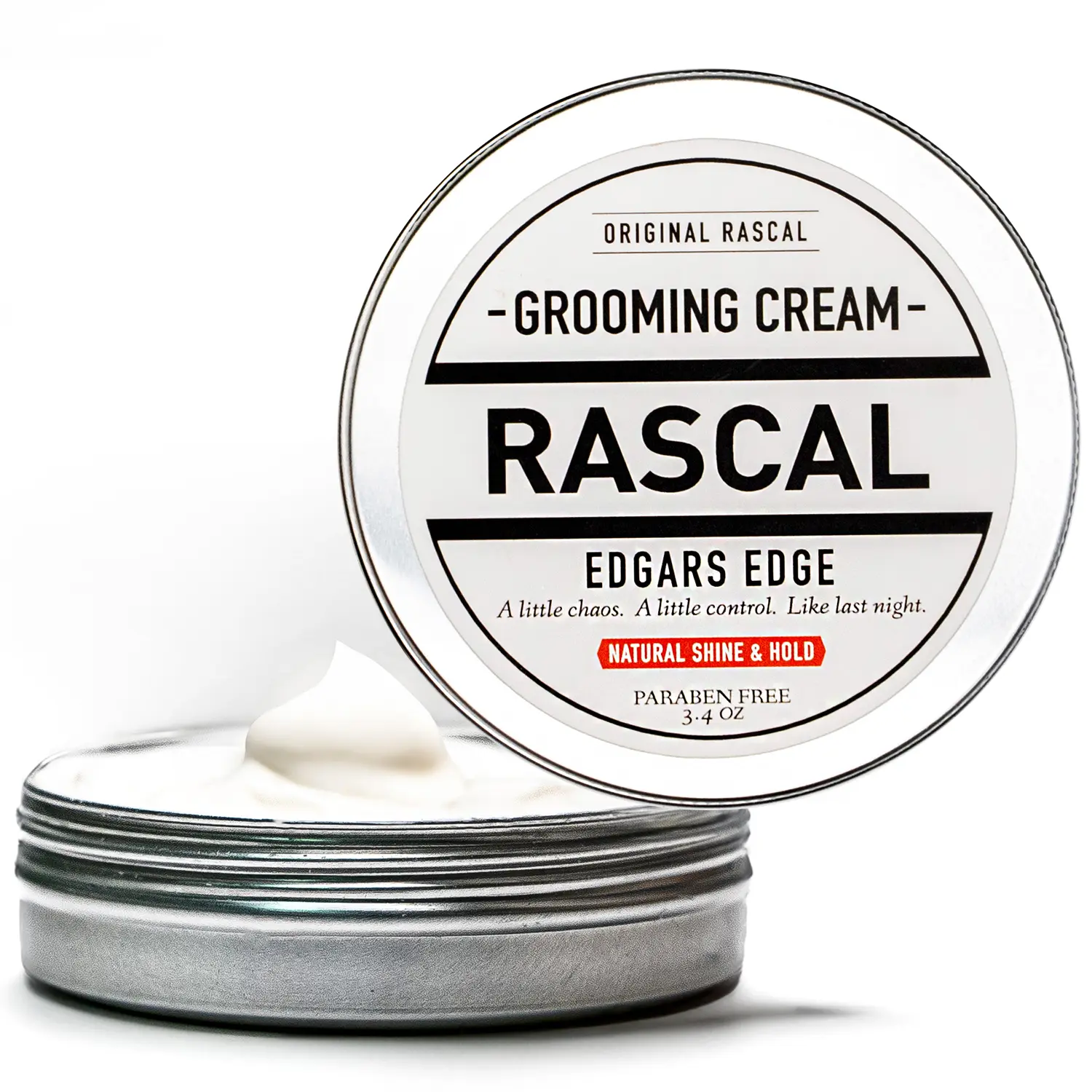 Edgars Edge Grooming Cream Hair Styling Puck by Rascal - Natural Hold & Shine