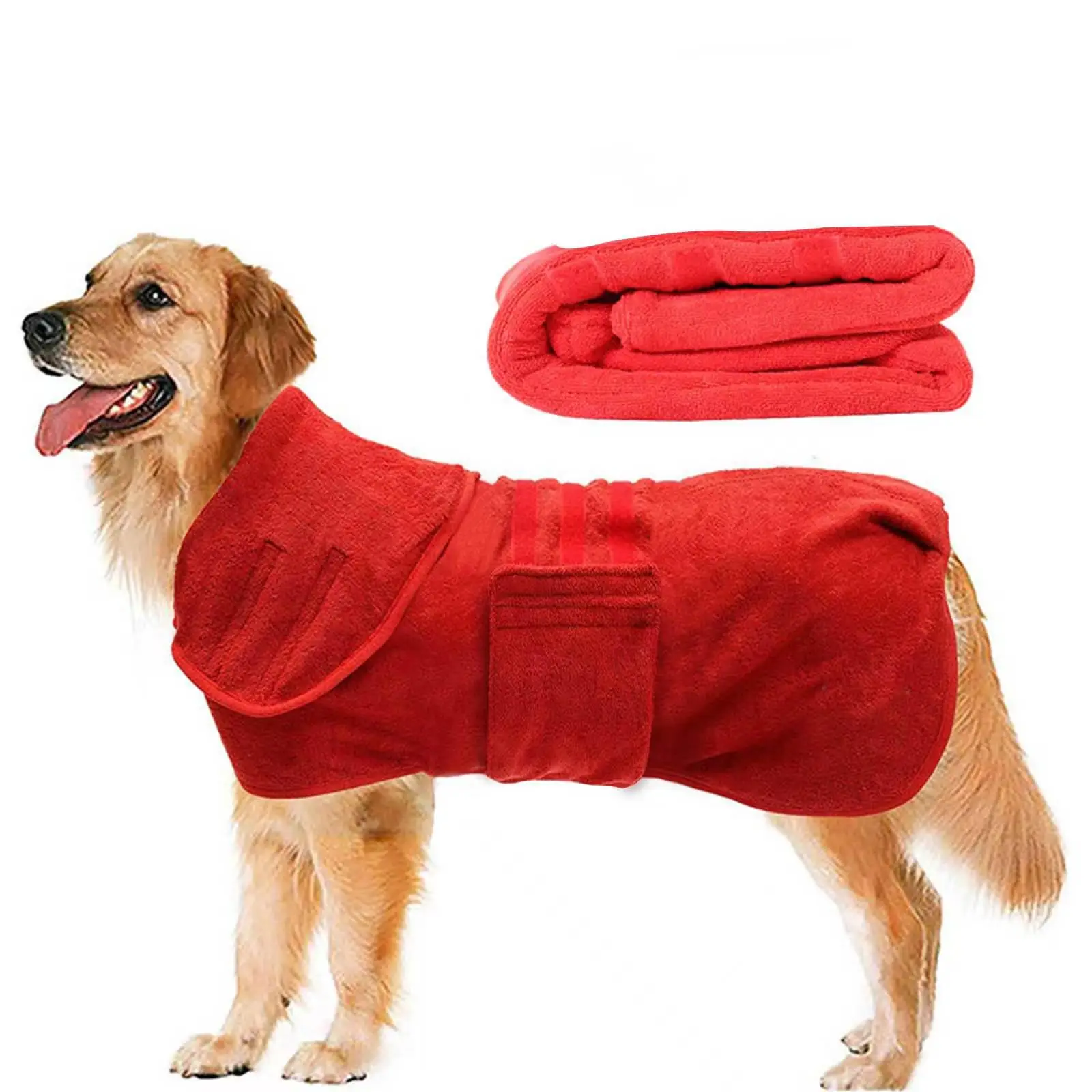 Pet Towel, Pet Bath Towel Drying Bath Towel, Absorbent Fast Drying Dog Bathrobe Soft Absorbent Fabric Extra Long, Pet Care Tool