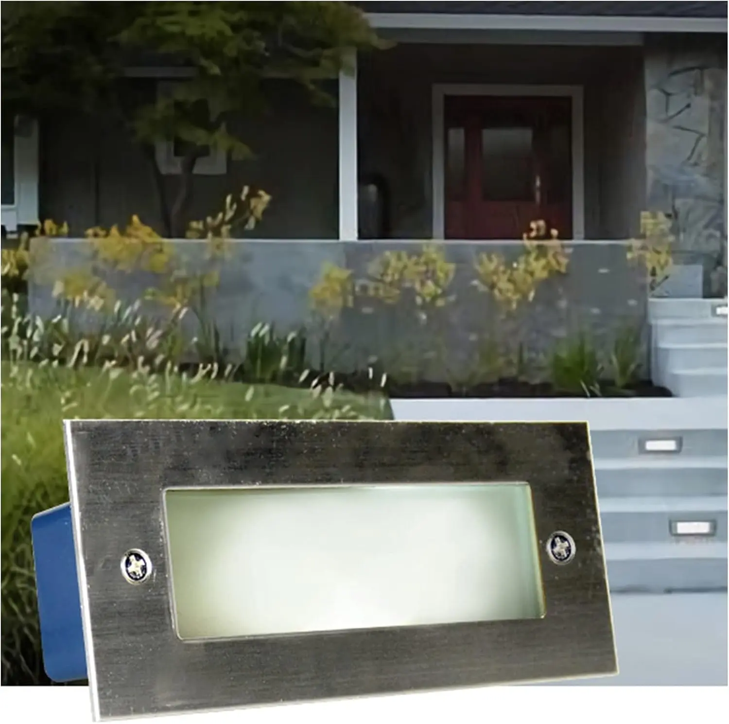 Long Strip Inground Led Lights Underground Light Recessed Spotlight 3W Outdoor Stair Corner Lights IP66 Waterproof for Pathway Garden Buried Yard Lamp (Glass 3W)