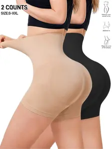 2 COUNTS Women's Seamless High-Waist Shaping Panties, Butt Lifting & Waist Slimming Underwear, Tummy Control Safety Shorts, Abdominal Control Boyshorts, Women's Underwear for Daily Wear, Stretchy and Comfortable Daily Wear for All Seasons,Womenswear