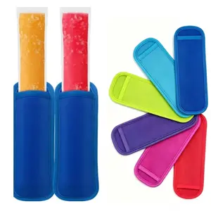 Ice Pop Sleeves, 6/10pcs Neoprene Insulator Sleeves, Freezer Popsicle Holder, Colorful Reusable Washable Bags, Durable & Convenient