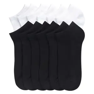 12 Pairs Unisex Cushion No Show Socks Cotton Blend Athletic Sports Workout Running Quarter Socks Ankle Socks Crew SocksComfort Cozy Sweat-absorbing Anti-Slip Comfy Value Pack