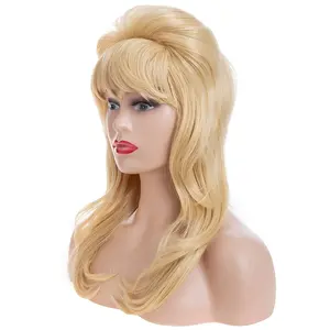 Hairjoy 80s Peggy Bundy Beehive Wig - Blonde Loose Wave Synthetic Bouffant with Adjustable Fit, Heat-Resistant Synthetic Hair for Married Housewife Costume, Vintage Cosplay & Halloween Party (One Size Fits Most), Hair Wig
