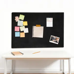 Garvee Upgraded 48" x 36" Felt Cork Board, 9Mm Thick Surface, Foldable Wall Bulletin Board, Pre-Installed Hanging Hardware, Premium Design, for Office, Home, School, Classroom
