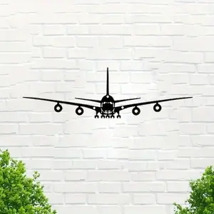 Boeing Aircraft Design Wall Art, Decorative Artistic Metal Wall Art, Wall Decor for Home Living Room Bedroom Office, Garden Supplies, Wall Art Decoration