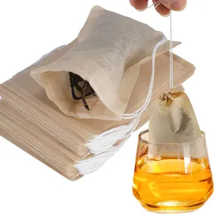 NEPAK 600 Pcs Disposable Tea Filter Bags for Loose Tea,Drawstring Empty Tea Bags for Loose Leaf Tea,With 100% Natural Unbleached Paper(1.97 X 2.76 Inch)