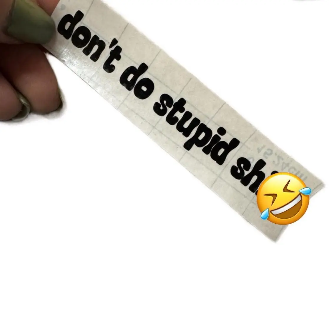 Handmade 2-Piece Holographic "Don't Do Stupid" Mirror Decals with Transfer Tape, Car Stickers for Truck Vehicle Decoration, Automotive Decals for SUV Home Door Windows, Decals For Truck, Car Vehicle Decoration