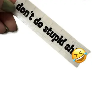 Handmade Don't Do Stupid Mirror Decal - Sticker-  for Car Truck SUV Home Door - 2 Piece Set Holographic Hot window