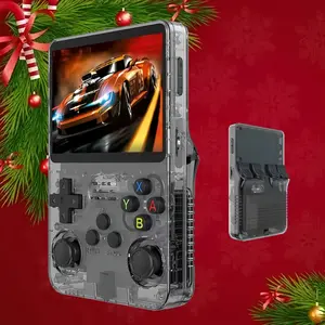 1pc Retro Handheld Gaming Console R36S, Portable Pocket Game Machine with 3.5" HD Color Screen, USB Charging, Rechargeable Polymer Battery, Nostalgic Entertainment, Headphone Jack - ABS Resin Body