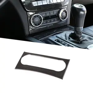 1 Pcs Carbon Fiber ABS For Mercedes Benz C Class W204 2011-2014 Central Control Air Conditioning Knob Frame Trim Car Accessories