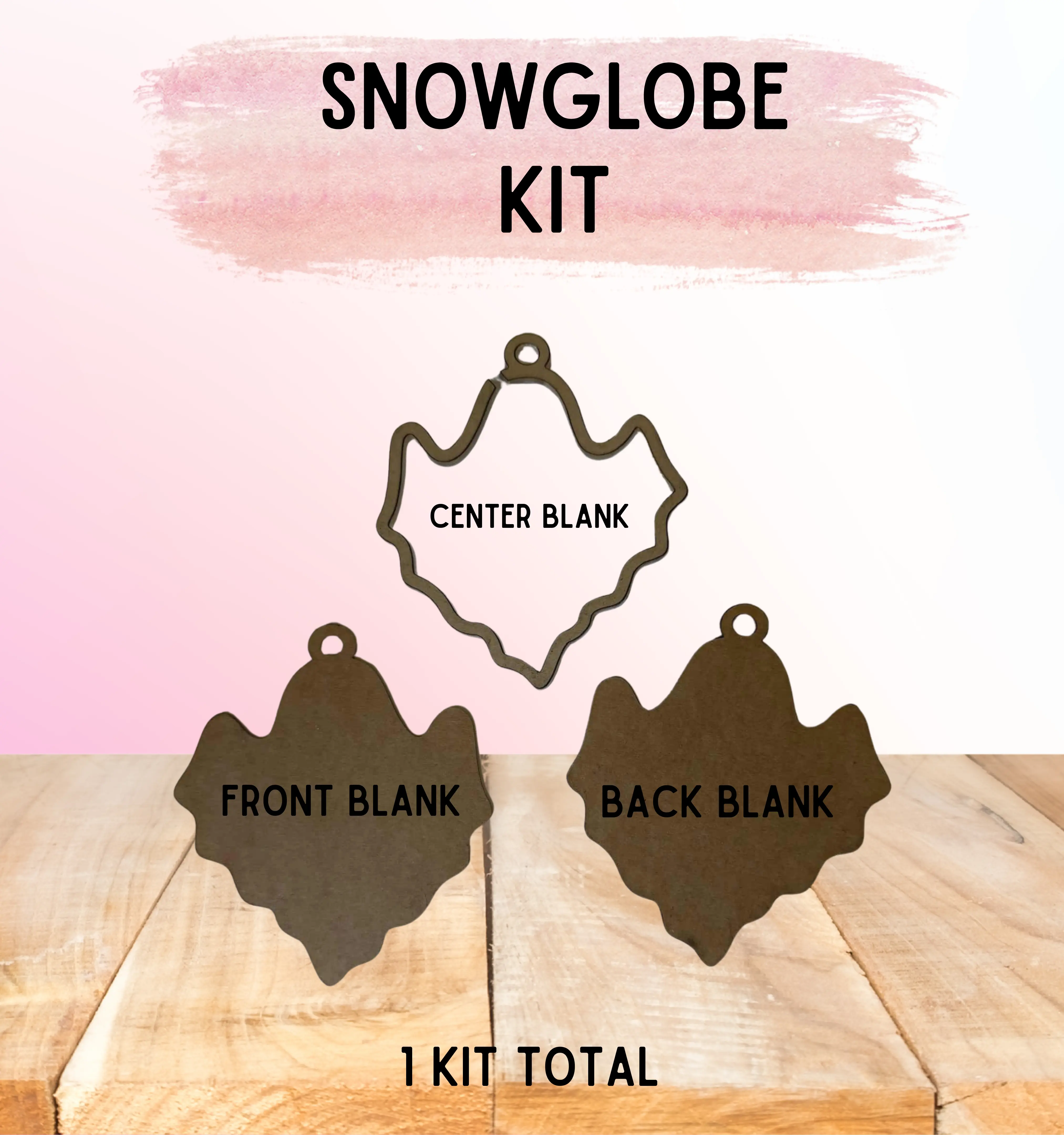 3-Inch Hollow Ghostie Snowglobe Ornament Kit (3-Piece) - Fillable Glossy Acrylic Blanks with UV Resin, Double-Sided Film, Scratch-Free Surface, Shiny Border Car Mirror Holiday Craft Decor