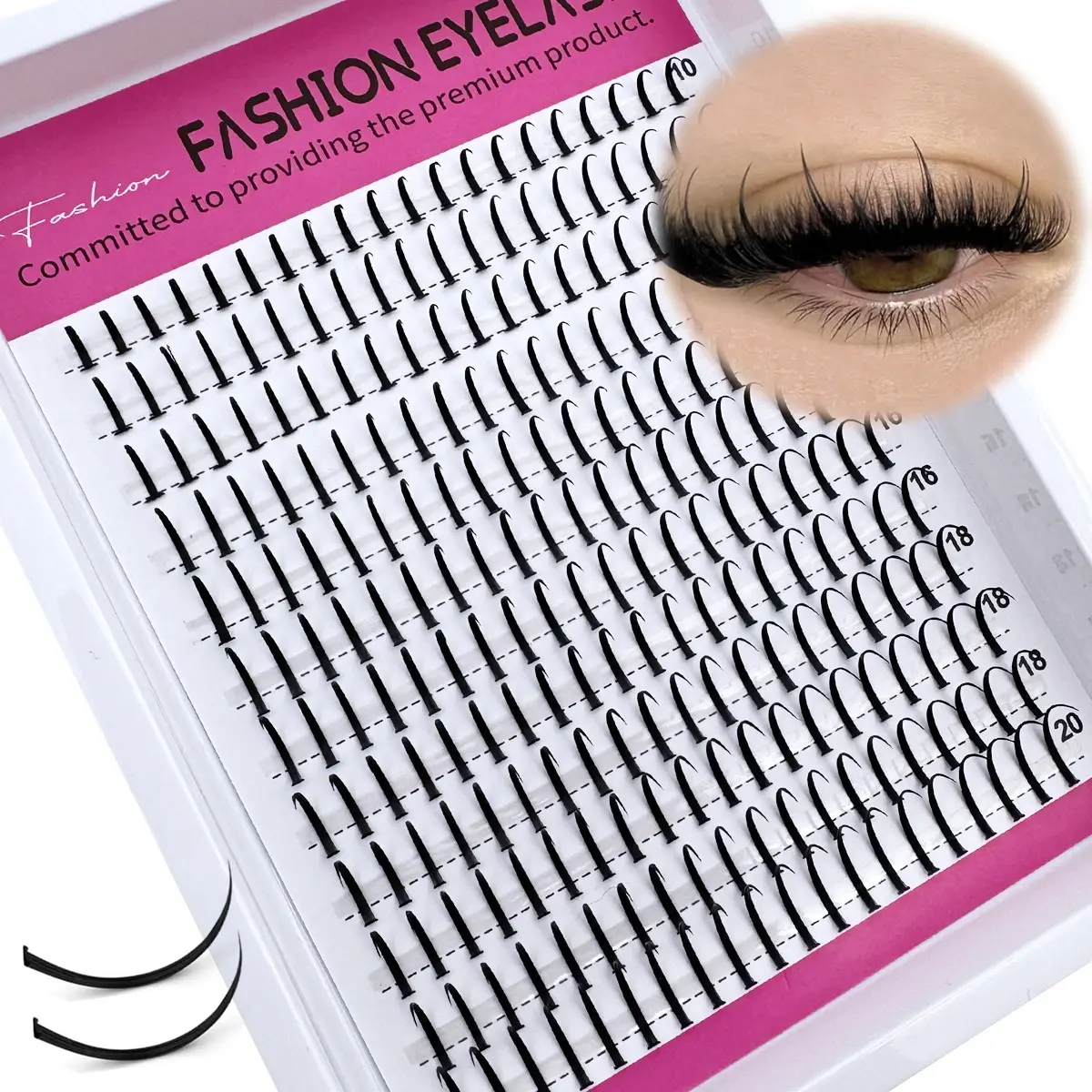 Spikes Lash Clusters Long 10-20mm, Wispy Eyelash Clusters, Lower Eyelashes D/DD 240pcs, Volume Individual Lashes, DIY Spiky Lash Extension, Mink Strips Lashes, Cluster Eyelash Extensions, Makeup Eyelash