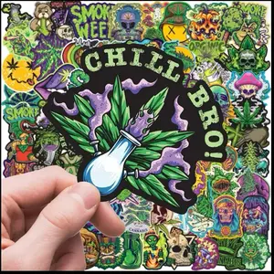 100pcs Leaf stickers