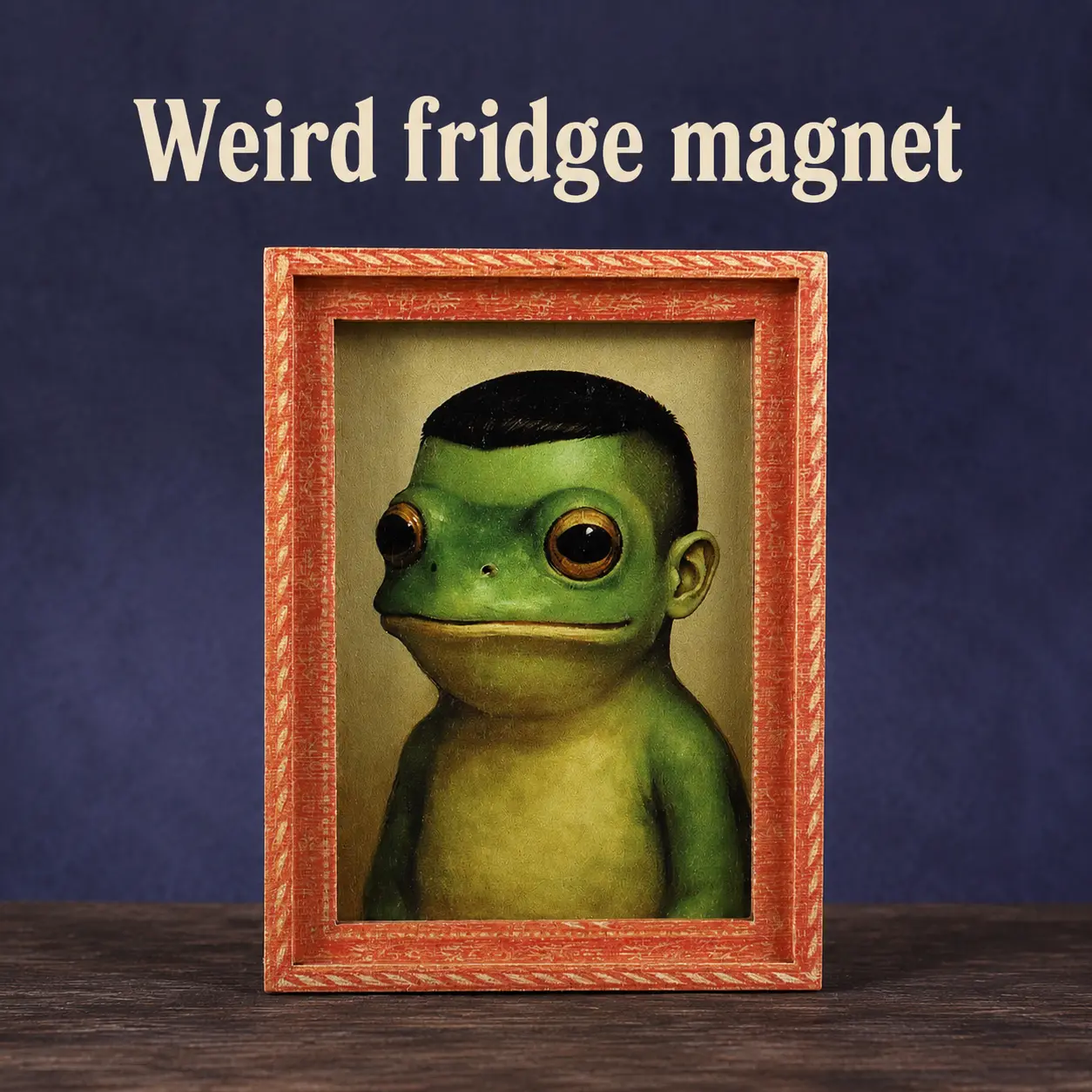 Funny Frog Portrait Fridge Magnets - Weirdcore Aesthetic Decor Quirky Frog with Wigs Refrigerator Magnets  | Meme Gift for Frog Lovers