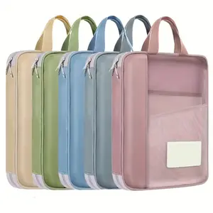 Durable Transparent File Folder with Shoulder Strap, Multi-compartment Organizer for Students, Teachers, and Professionals, Portable File Bag for Taking Home Homework, Exams, Tutoring, and Office Supplies |   Classic folder, school folder